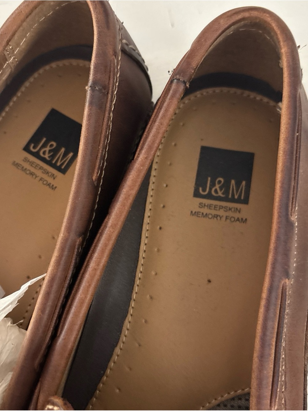 Brown Leather Tassel Loafers - Classic Men’s Driving Shoes 9.5 - Picture 3 of 5